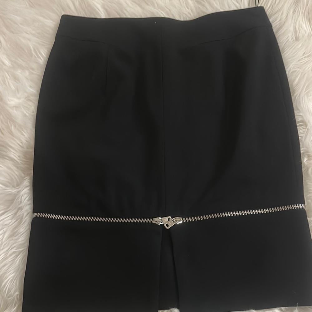 McQ by Alexander McQueen Silver Mini Pencil Skirt